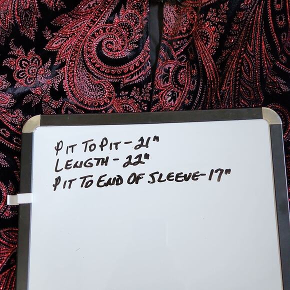 Vintage Sheri Martin Women's Black Velvet Red Sequin Jacket Overcoat SM Romantic - Picture 10 of 10